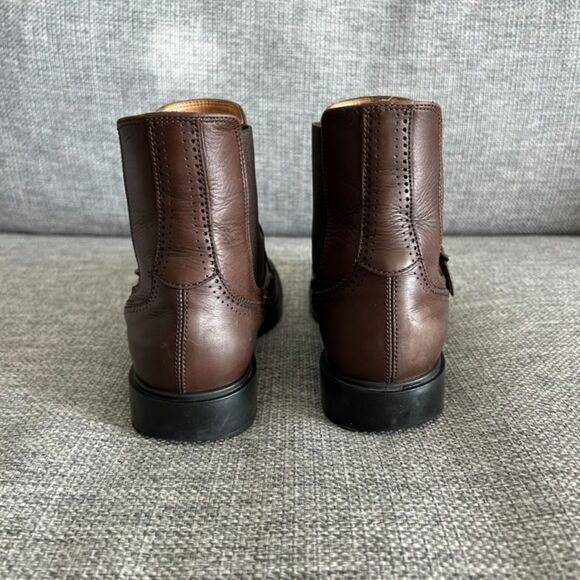 EUC Fratelli Rossetti Brown Leather Wingtip Double Monk Ankle Boots Size 36.5‎ - Picture 4 of 12